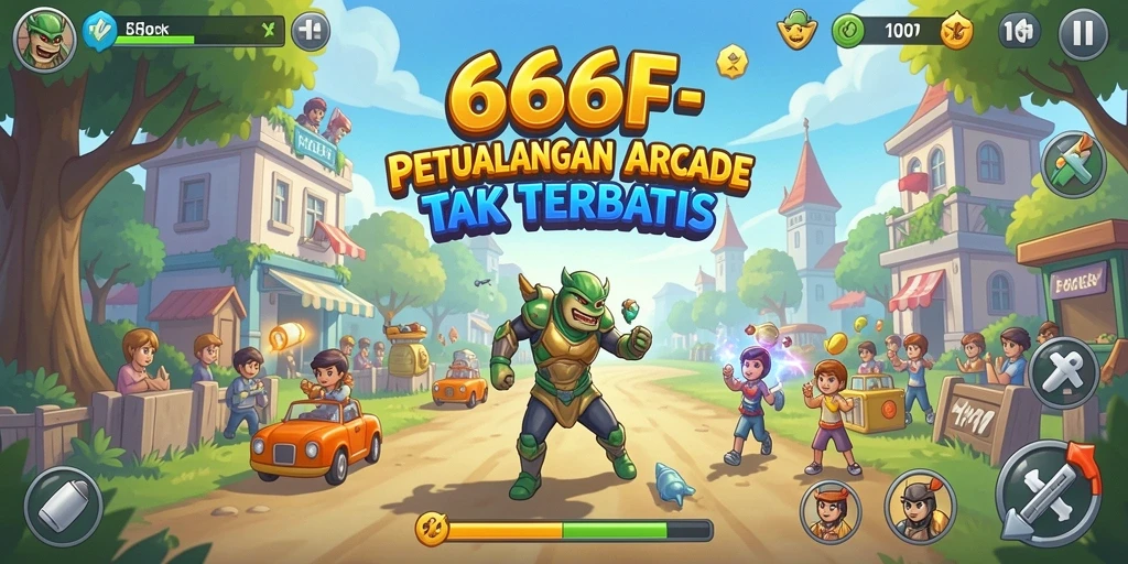 Screenshot 666F menampilkan gameplay arcade yang seru dan menarik.