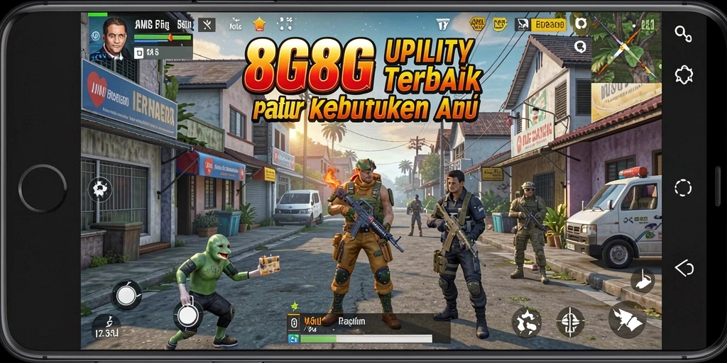 Tampilan antarmuka aplikasi Utility 8G8G yang menarik dan praktis.