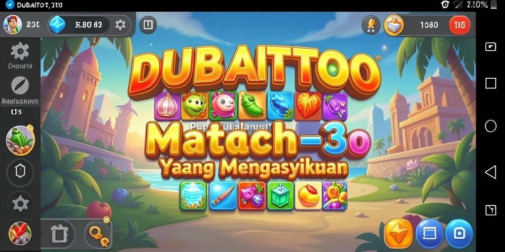 Tampilan gameplay DUBAITOTO yang penuh warna dan menantang.