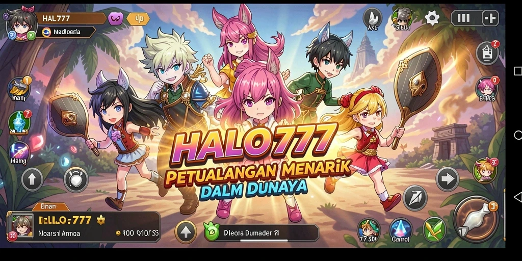 Tampilan gameplay <strong>HALO777</strong> yang menampilkan karakter Anime dalam aksi menarik.