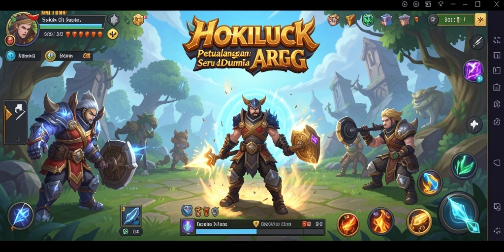 Screenshot menunjukkan aksi seru dalam gameplay ARPG HOKILUCK.