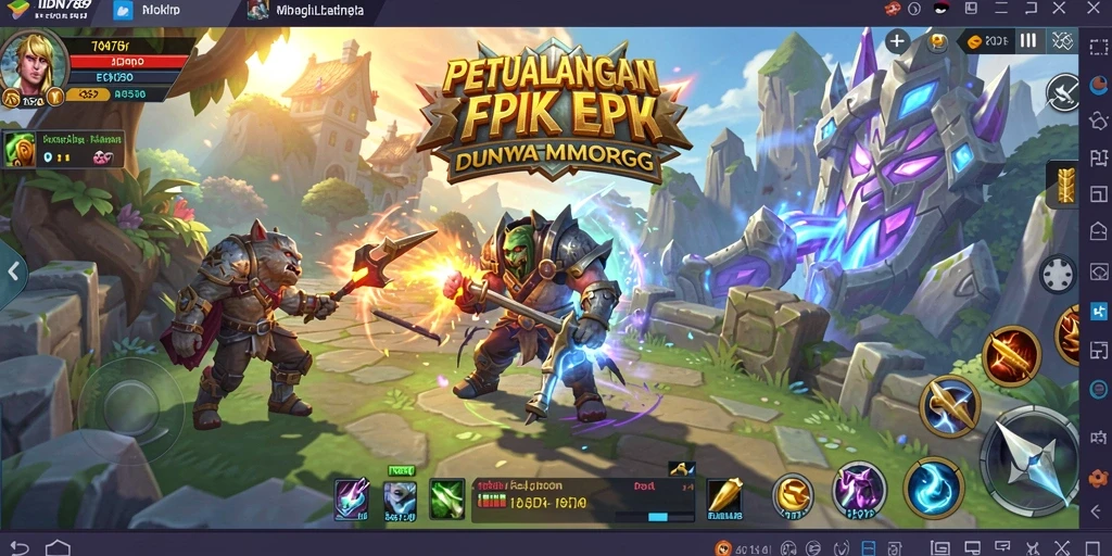Tangkapan layar gameplay dari IDN789 menampilkan aksi seru dalam dunia MMORPG.