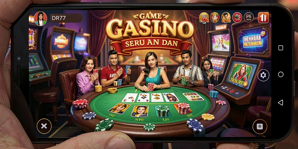 Gameplay menegangkan dan menyenangkan di IDR77, aplikasi Kasino terbaik.