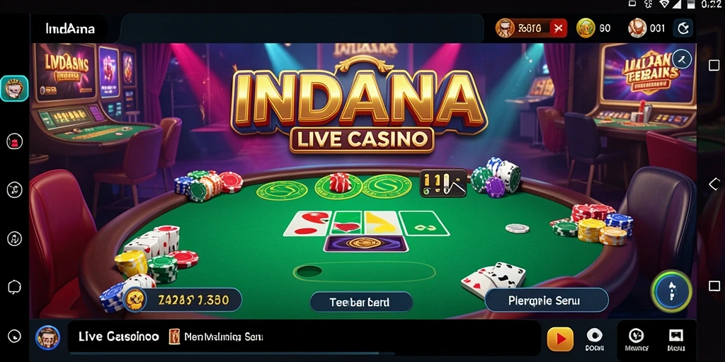 Tampilan permainan Live Casino yang mendebarkan di INDAAA.