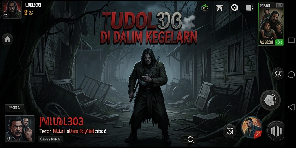 Screenshot utama gameplay menegangkan dari JUDOL303 yang menggambarkan kengerian.