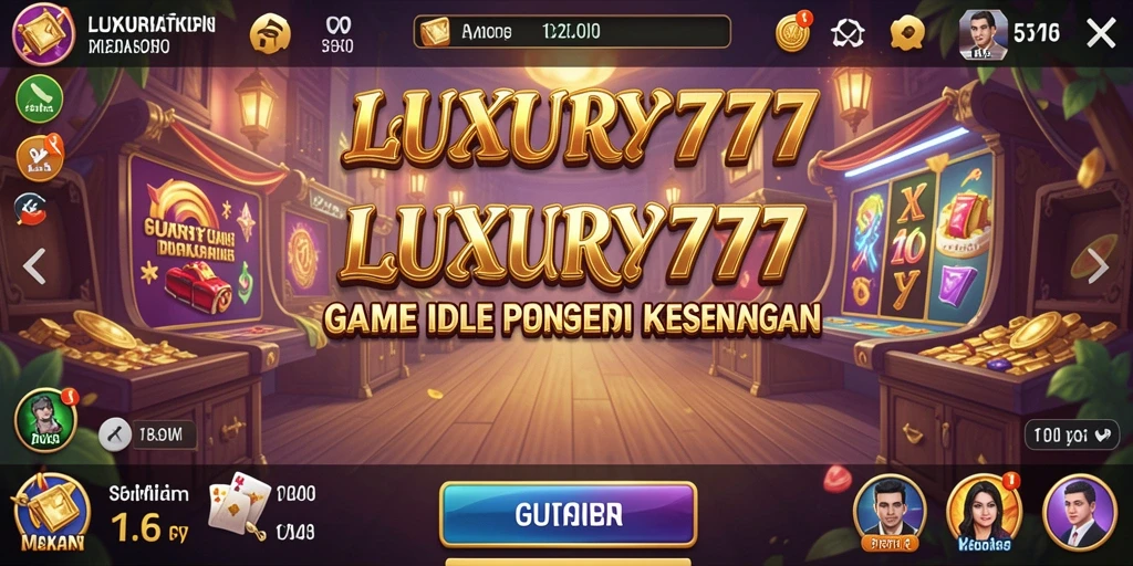 Tampilan gameplay LUXURY777 yang menarik dengan fitur Idle yang memukau.