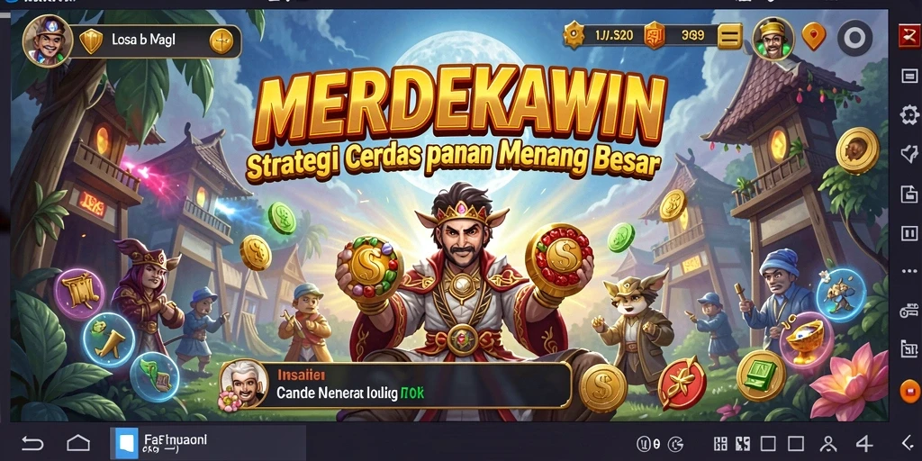Tangkapan layar utama menunjukkan aksi gameplay MERDEKAWIN yang dinamis.