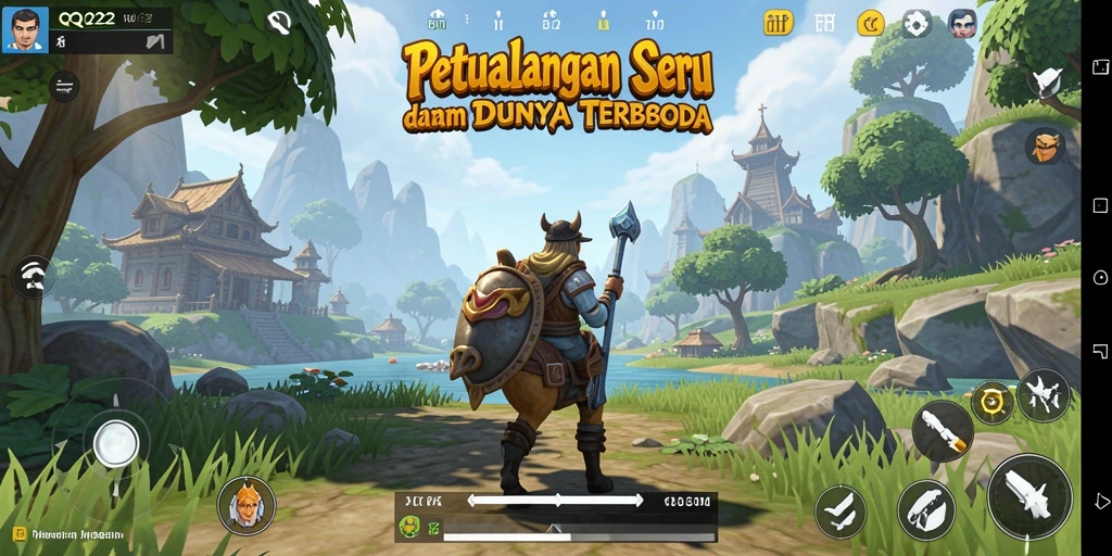 Tangkapan layar menunjukkan dunia terbuka yang penuh warna dan detail.