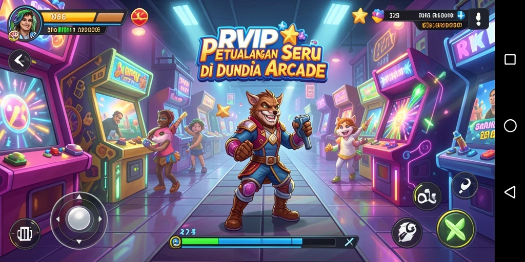Tampilan gameplay RVIP2 yang seru dan mendebarkan di area arcade.