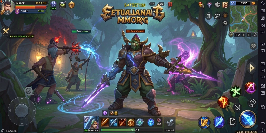 Tampilan gameplay epik SATSET138 dalam dunia MMORPG.