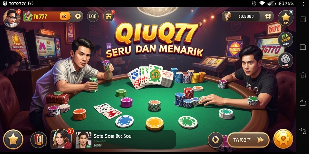 Screenshot utama TOTO777 yang menampilkan gameplay seru QiuQiu.