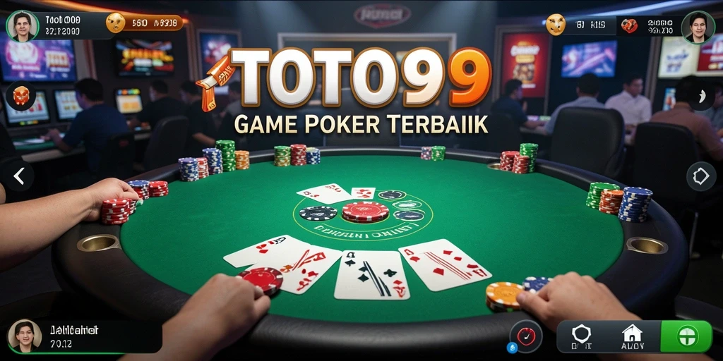 Screenshot utama TOTO99 menampilkan aksi seru permainan Poker.
