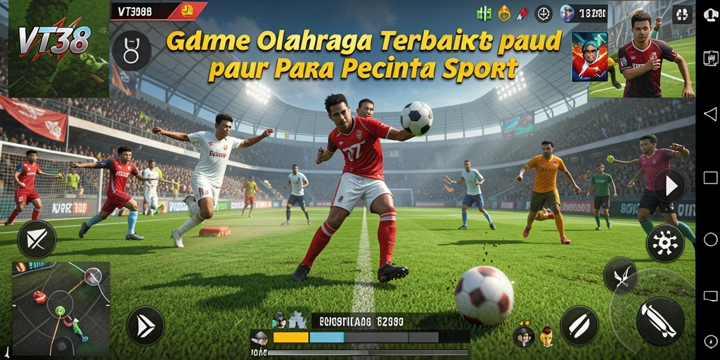 Gameplay menarik dalam olahraga yang menyenangkan dan kompetitif.