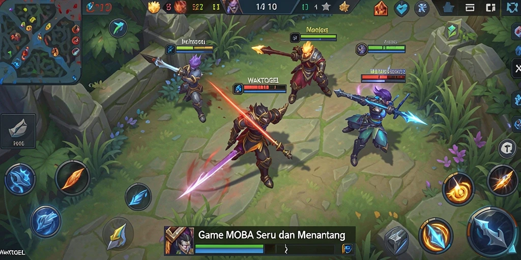 Tampilan gameplay seru dalam WAKTOGEL dengan pertempuran epik.